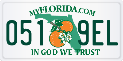 FL license plate 0519EL
