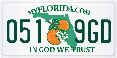 FL license plate 0519GD