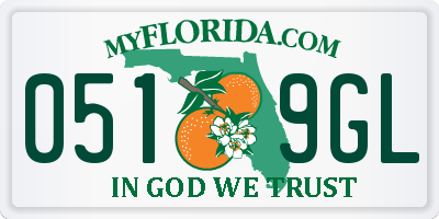 FL license plate 0519GL