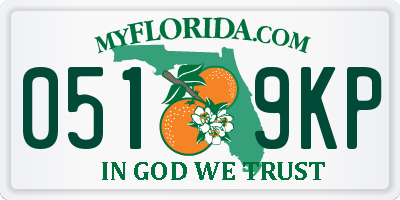 FL license plate 0519KP