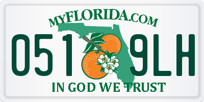 FL license plate 0519LH