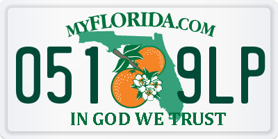 FL license plate 0519LP