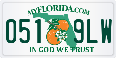 FL license plate 0519LW