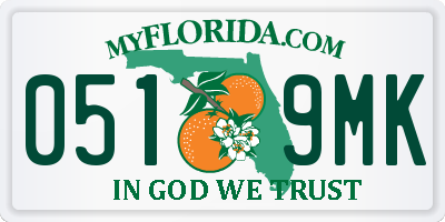 FL license plate 0519MK