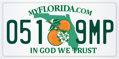 FL license plate 0519MP