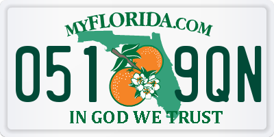 FL license plate 0519QN