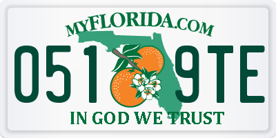 FL license plate 0519TE