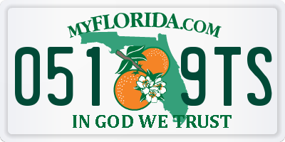 FL license plate 0519TS