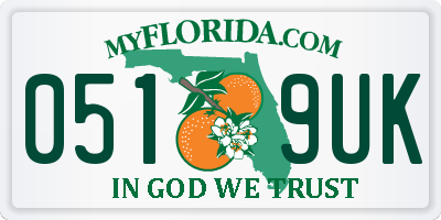 FL license plate 0519UK