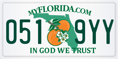 FL license plate 0519YY
