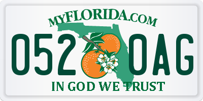 FL license plate 0520AG