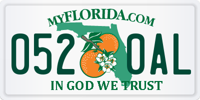 FL license plate 0520AL