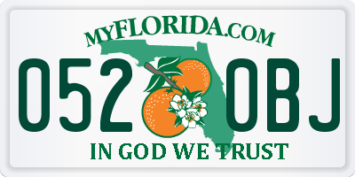 FL license plate 0520BJ