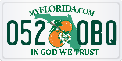 FL license plate 0520BQ
