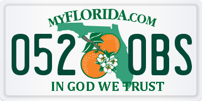 FL license plate 0520BS