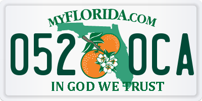FL license plate 0520CA