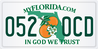 FL license plate 0520CD