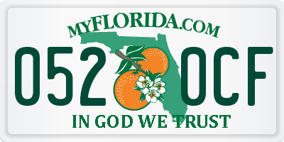 FL license plate 0520CF