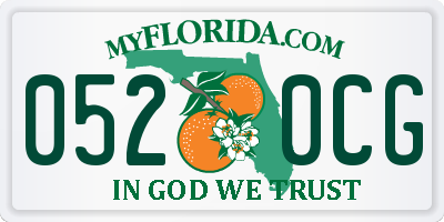 FL license plate 0520CG