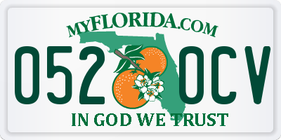 FL license plate 0520CV