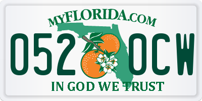 FL license plate 0520CW