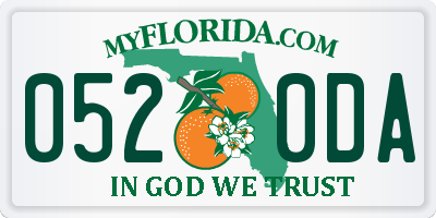 FL license plate 0520DA