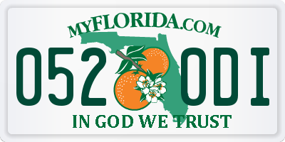 FL license plate 0520DI