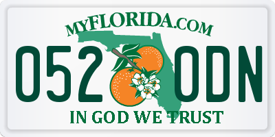 FL license plate 0520DN