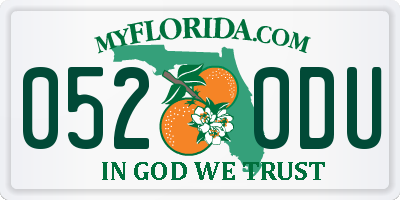 FL license plate 0520DU