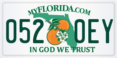 FL license plate 0520EY