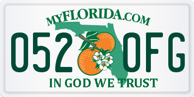 FL license plate 0520FG