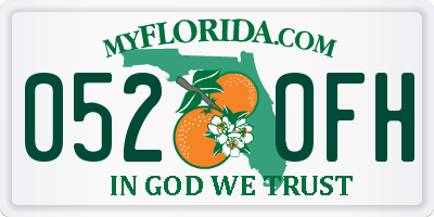 FL license plate 0520FH
