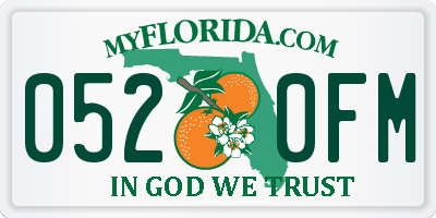 FL license plate 0520FM