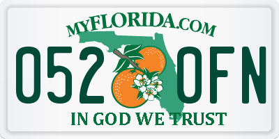 FL license plate 0520FN