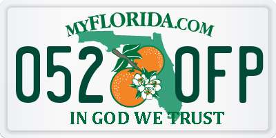 FL license plate 0520FP