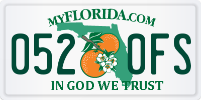 FL license plate 0520FS