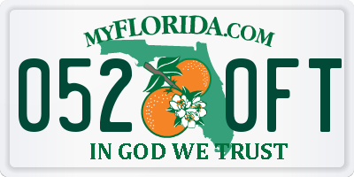 FL license plate 0520FT