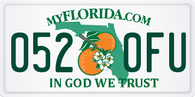 FL license plate 0520FU