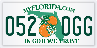 FL license plate 0520GG