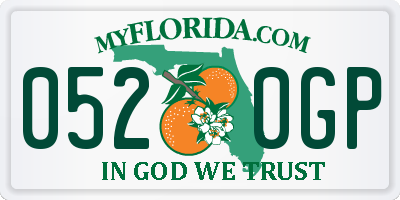 FL license plate 0520GP