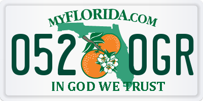 FL license plate 0520GR