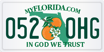 FL license plate 0520HG