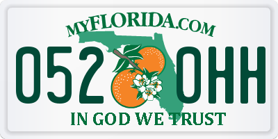 FL license plate 0520HH