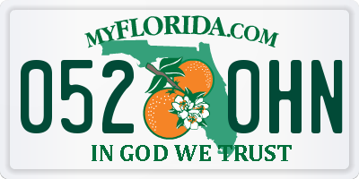 FL license plate 0520HN