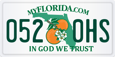 FL license plate 0520HS