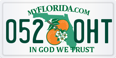 FL license plate 0520HT