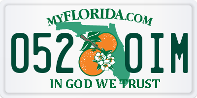 FL license plate 0520IM