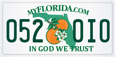 FL license plate 0520IO