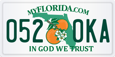 FL license plate 0520KA