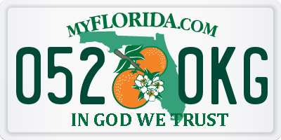 FL license plate 0520KG
